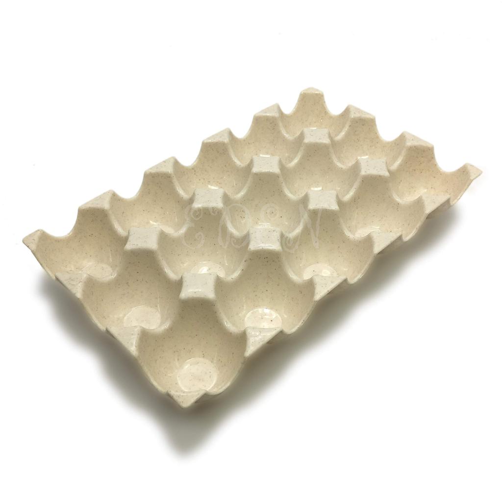 EDEN Egg Storage Containers, Holds 15 Eggs, Set of 2, Plastic, Stackable (Ivory) [E633]