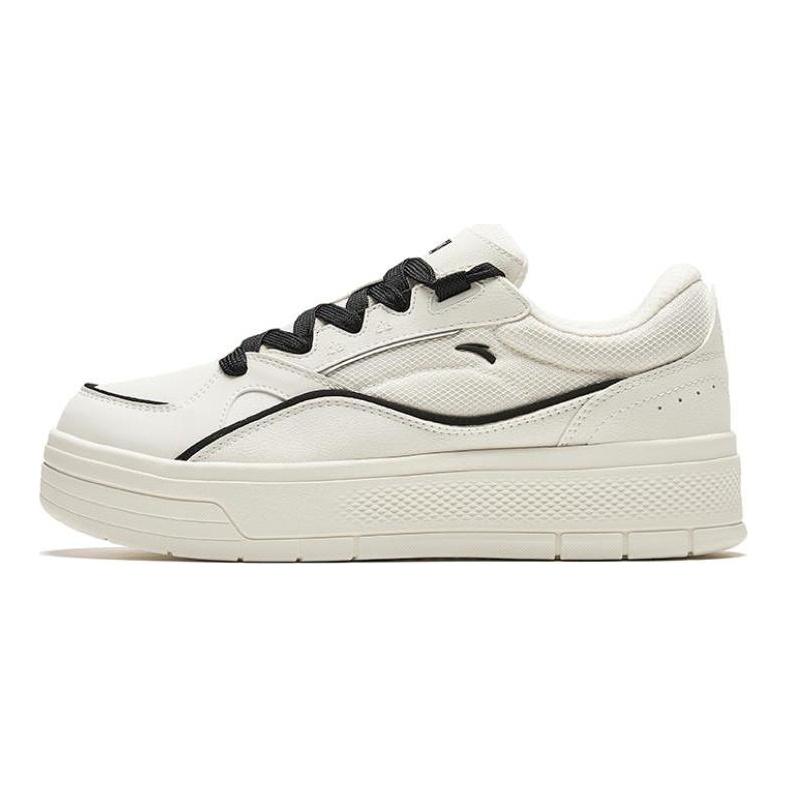 Anta Light Breeze Breathable And Slip Resistant Low top Skateboard Shoes Women's White Black 922418065-2