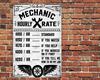 Mechanic Hourly Rate Sign Metal Aluminum  Funny Sarcastic Garage Shop