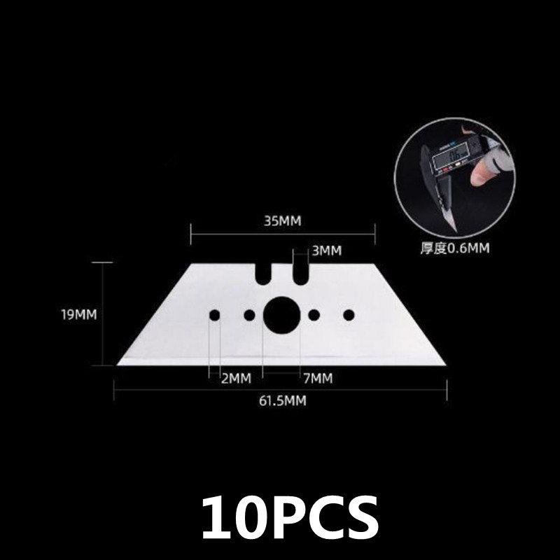 10Pcs Utility Knife Trapezoid Blades Special Knife Blades Steel Material Replacement DIY Art Craft Cutter Tool Blade