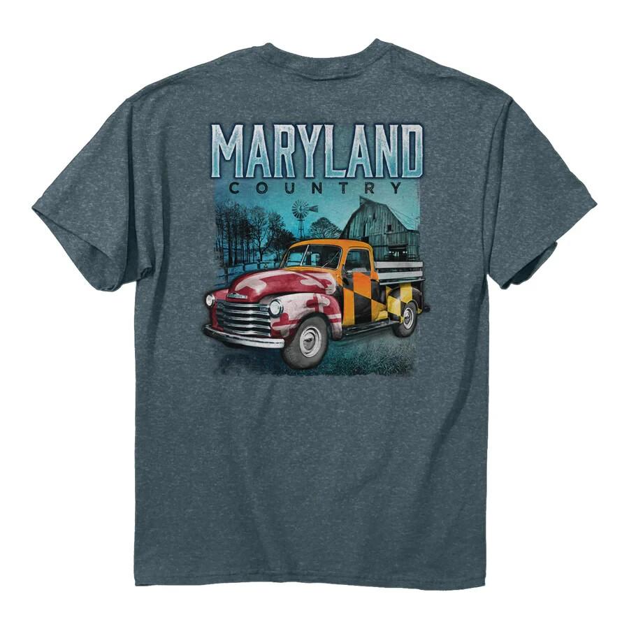New MARYLAND my Maryland Flag Vintage Truck, Truck Country T SHIRT Unisex T-Shirt