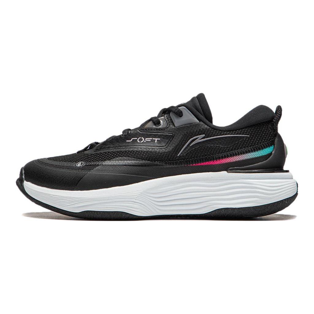 Li Ning SOFT WARM Textile, TPU Comfortable Slip Resistant Abrasion Resistant Low top Casual Shoes Women's Black AGLT122-1