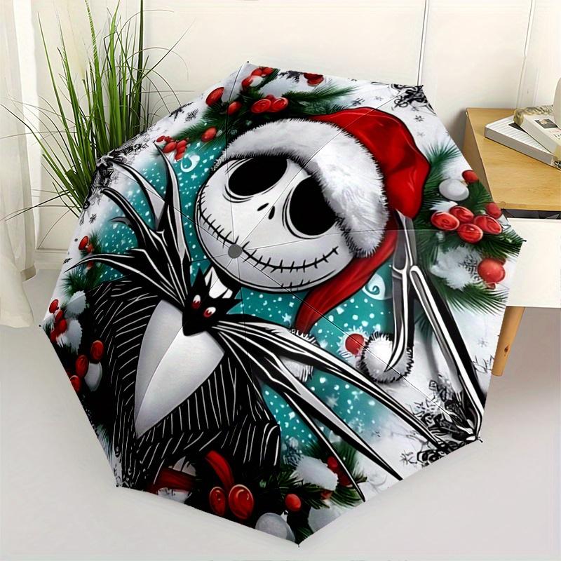 

1pc Christmas Jack Automatic Opening and Closing Folding - A Good Choice for Gifts, Fashionable and Convenient Cartoon Umbrella With Cute Ca