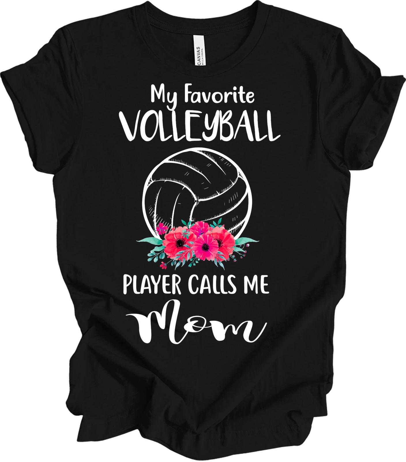 Floral Volleyball Mom Shirt - Cute Watercolor Flower Gift for Volleyball Player M