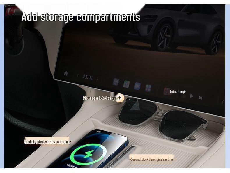 Silicone Pad for Xiaomi YU7 Wireless Charger: Anti-Slip Protection, Car Cup Holder, Decoration