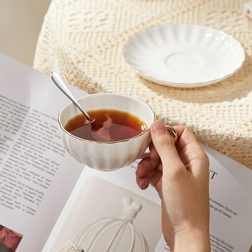 IQCWOOD Coffee Spoons, Mini Espresso Spoon, 6 Pieces Stainless Steel Spoons Silverware Set, Dinner Spoon for Home, Kitchen or Restaurant, Dishwasher