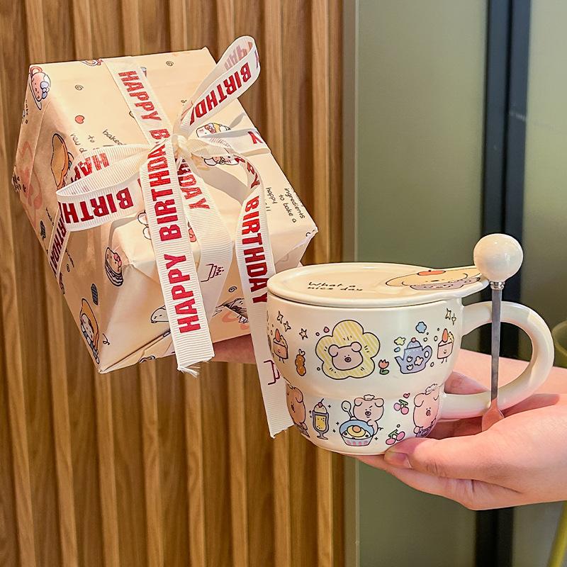 Dívka dárek k narozeninám pár roztomilé prase keramický hrnek přítelkyně praktický suvenýr dětský dárkový box