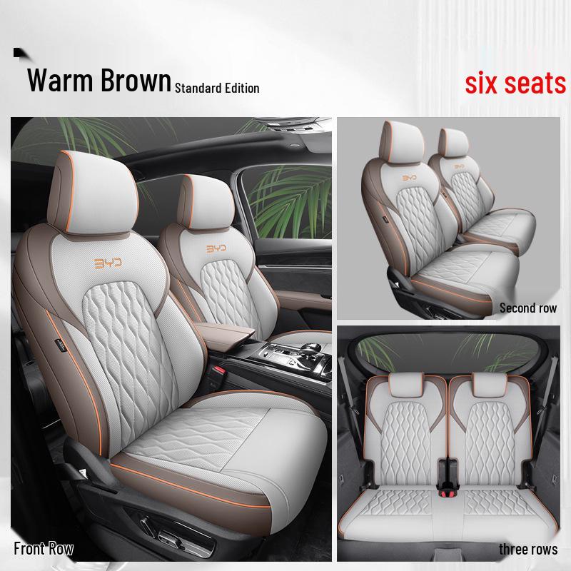BYD Tang Full Leather Car Seat Cushion: Fits 5, 6, 7-Seater Models