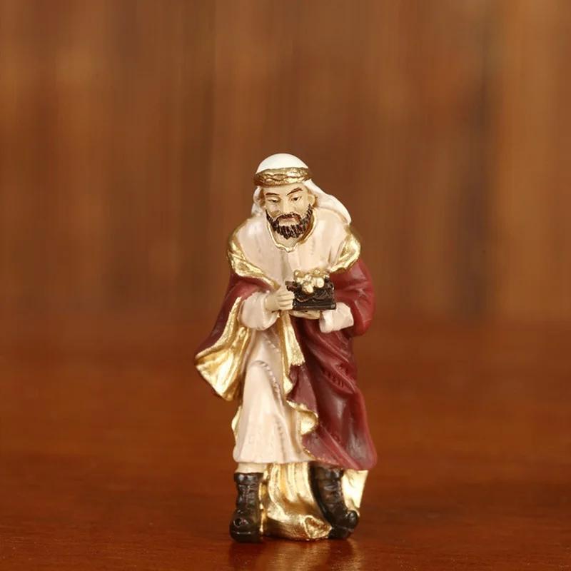 11 szt./ Zestaw Narodziny Chrystusa Jezusa Ornamenty Prezenty Scena Bożego Narodzenia Rzemiosło Żywica Dekoracja Bożonarodzeniowa Żłóbek Figurki Katolickie