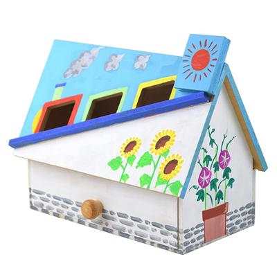 [Tanotsuku] Дерев'яний будиночок-скарбничка, сортування, розвага для дітей та учнів початкової школи, літні канікули, самостійне навчання, набір для творчості,