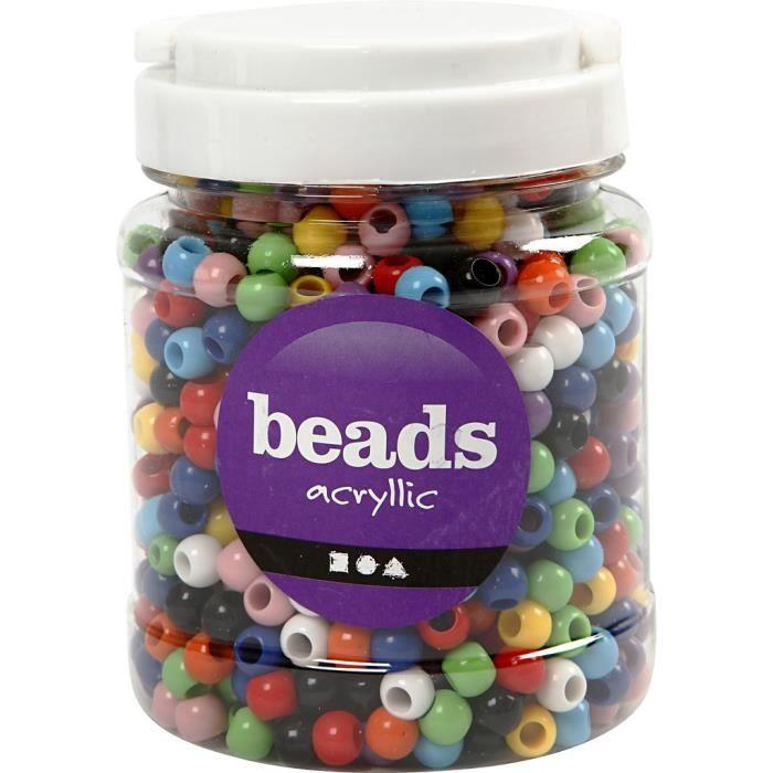 Round Plastic Beads with Large Hole. Ref 61835