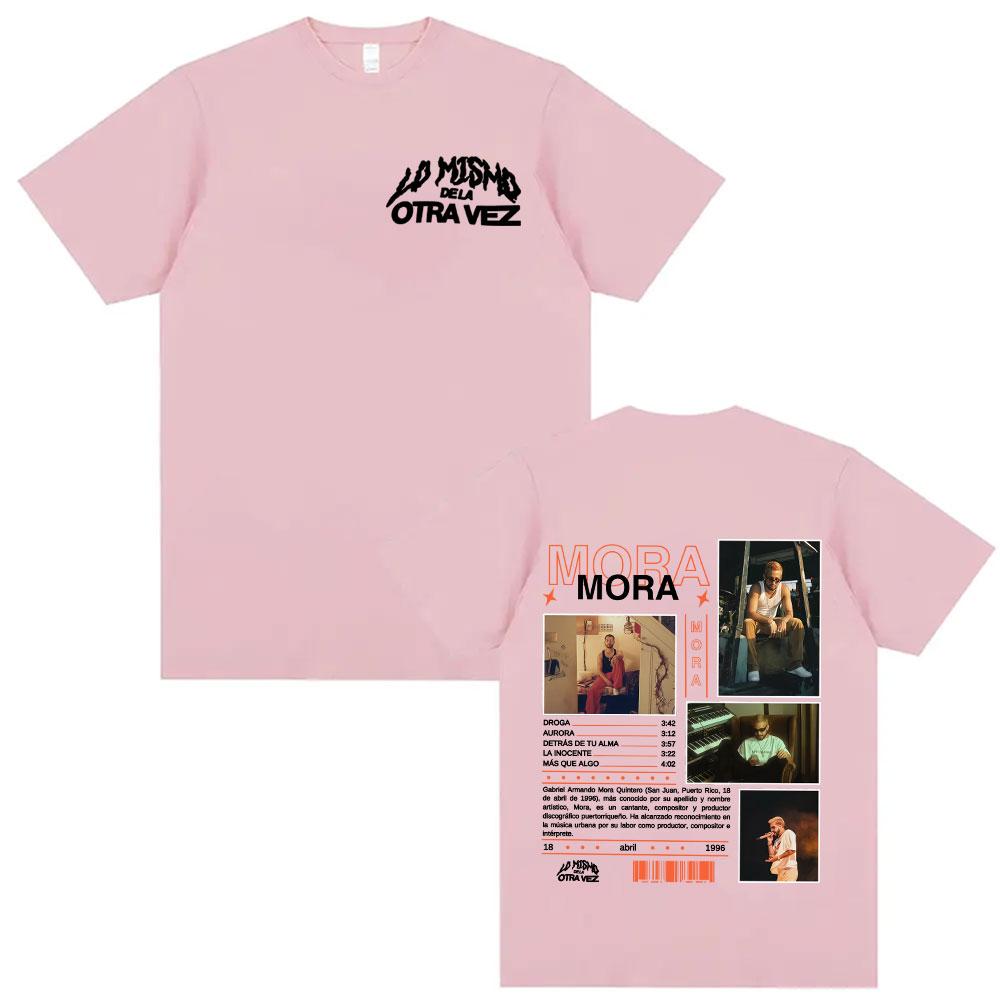 2025 Summer Rapper Rapper Mora Lo Mismo Dela Otra Vez Tour Merch Men Fashion Hip Hop Vintage 100 Pure Cotton Printed Tshirt