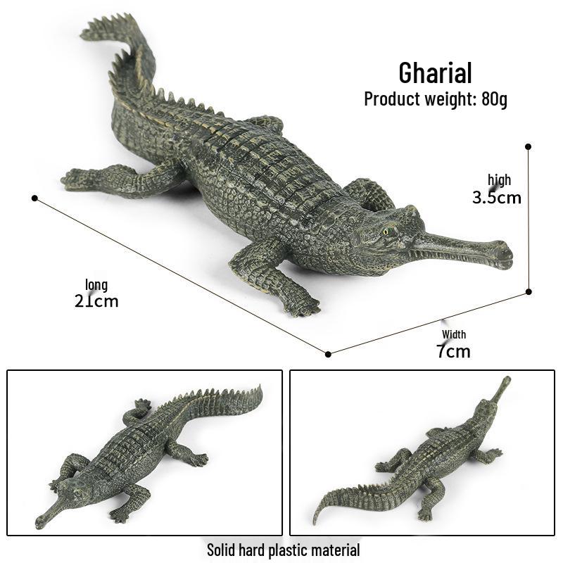 Crocodile Animal Model Toy: Caiman, Gharial, Nile Crocodile, Wild Boar, Deinosuchus - Kids' Educational Ornament