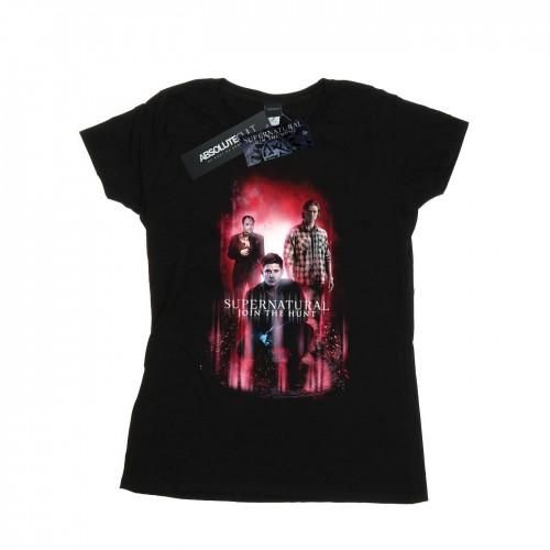 Supernatural Womens/Ladies Group Crowley Cotton T-Shirt