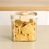 Airtight Food Container Clear Sealed Storage Box with Lid Stackable Grain Canister for Nuts Beans Spices Kitchen Cabinet Pantry Organization