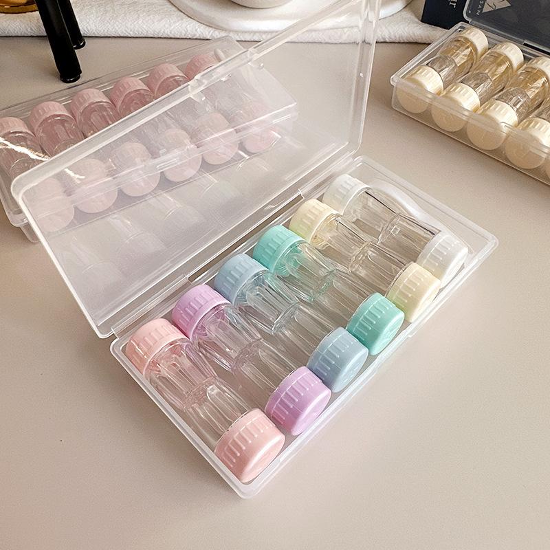 1Set Contact Lens Container Women INS Contacts Lens Case Men Color Contact Lenses Storage Box Portable Travel Set