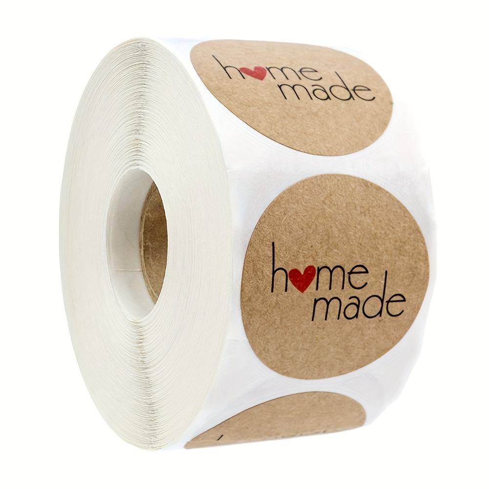 Kraft Paper Homemade with Love Stickers Scrapbooking for Envelope and Package Handmade Seal Labels Sticker Stationery