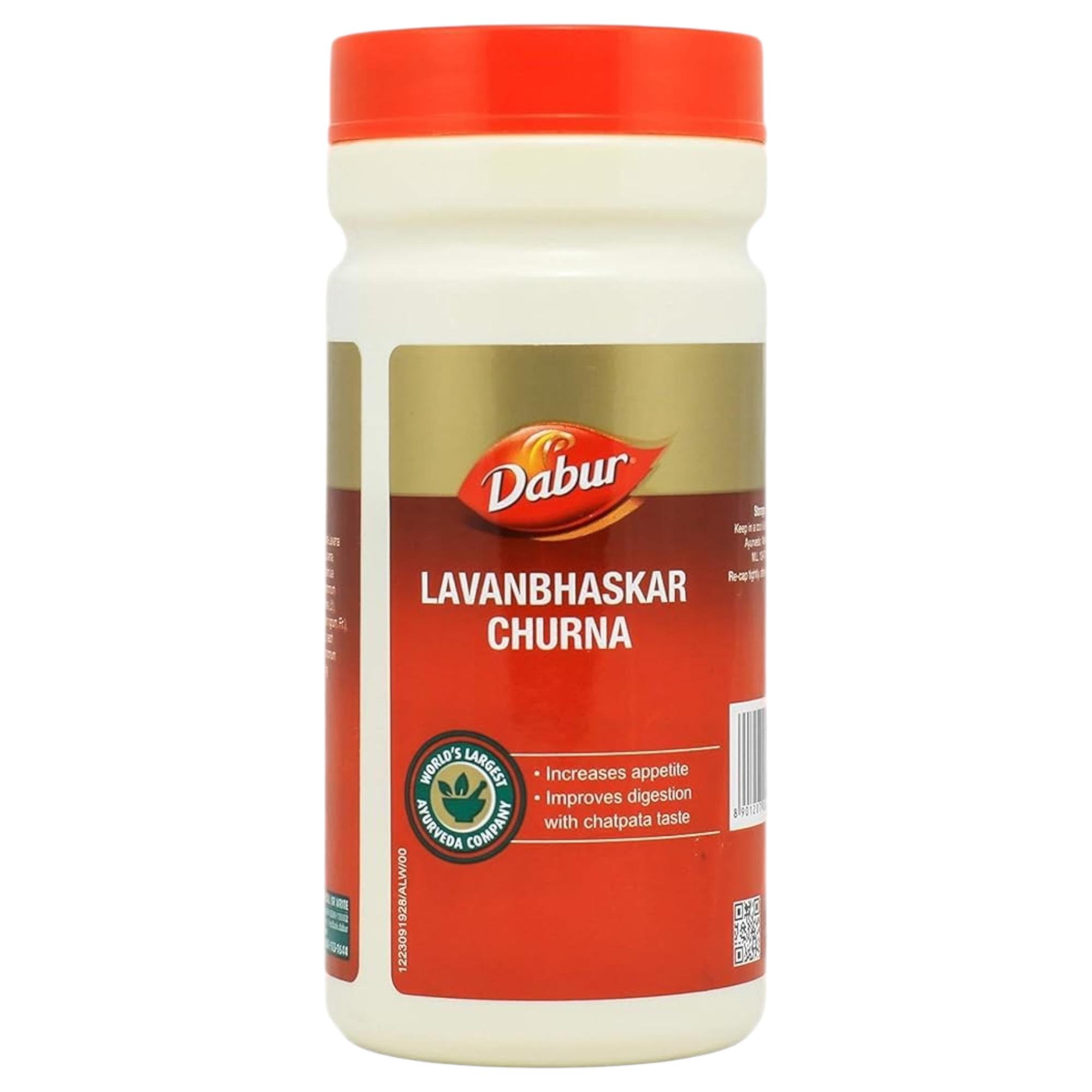 

Dabur Lavan Bhaskar Churna 120g Powder | Supports Appetite, Digestion, Indigestion & Gas Relief | Traditional Ayurvedic Digestive Supplement