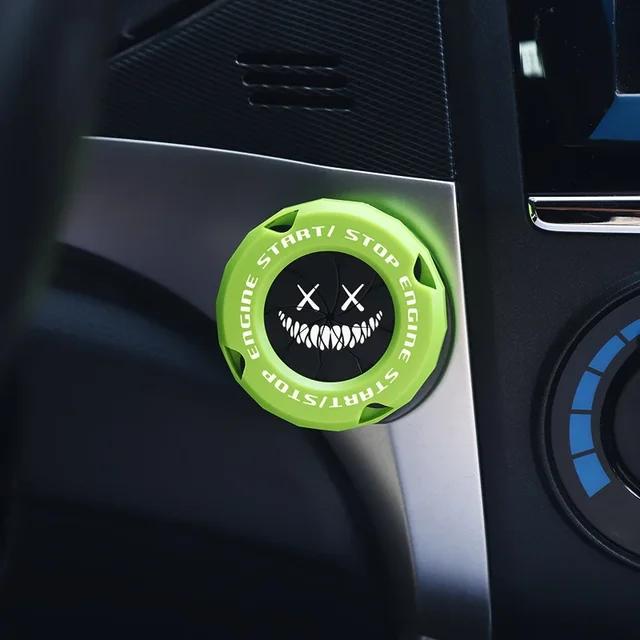 

Автомобіль Onekey Start Stop Кнопка Кришка Декор Наклейка Перемикач запалювання двигуна Захисний чохол Мотоцикл Інтер єр автомобіля StartRing