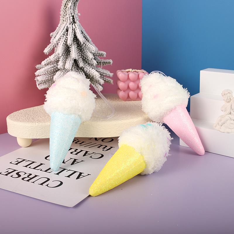 DIY Christmas Macaron Ice Cream Cake Donut Tree Decorations Pendant