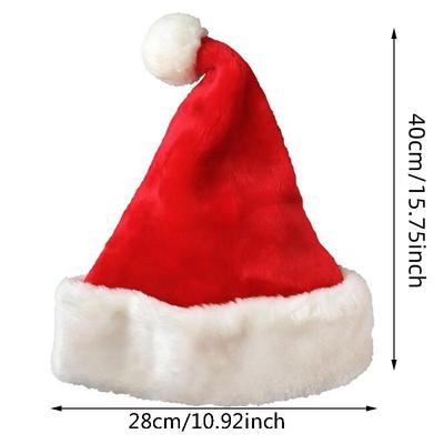 Weihnachtsmann Weihnachtsmützen Verdicken Warme Plüsch Rote Mütze Für Erwachsene Kinder Frohe Weihnachten Neujahrsfest Party Dekoration