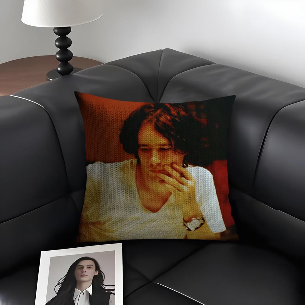 

JJeff BuckleyY Singer Cushion Cover Natural Linen Organic Fabric DoubleSided Printing Sofa Home Decor Gift Pillow Case 30x30cm