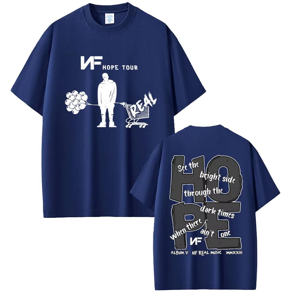 Rapper NF HOPE Real Tour Tshirt Men Women Fashion Hip Hop Pop music Short Sleeve T op Mens Casual pure Cotton Vintage Tshirts
