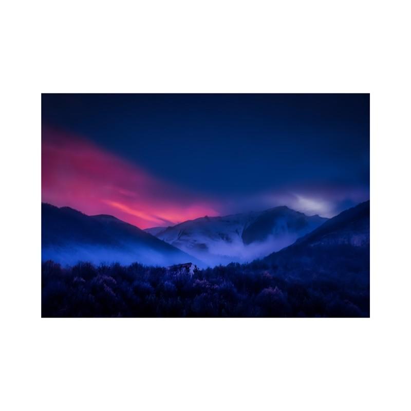 Spectacular Nature Wall Art Modern Print Featuring Aurora Waterfalls Mountains Serene Landscape Living Room Decor