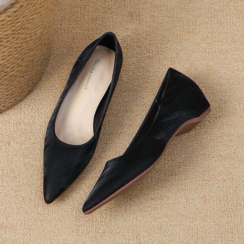Y 2999-1 not tired feet pointed black women spring and autumn 2025 new workplace women shoes temperament single shoes women