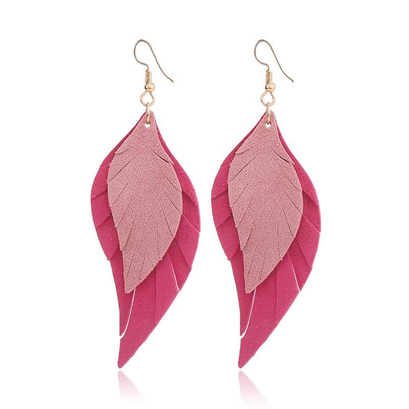 Trendsetting European & American Double Leaf Earrings: Unique, Chic Accessories