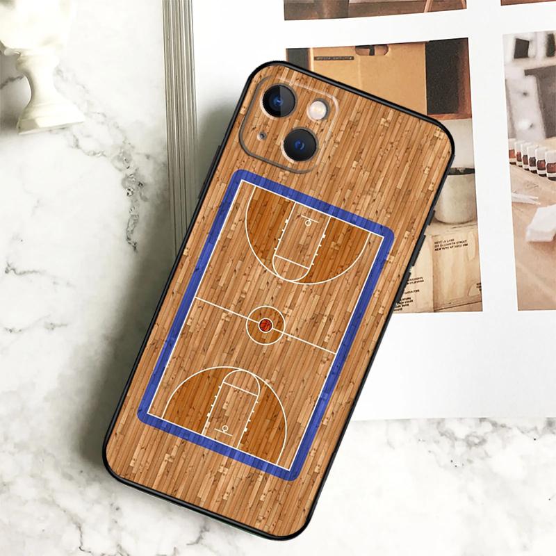 

Basketball Court Phone Case For iPhone 17 16 15 14 13 12 11 Pro Max Plus 12 13 Mini 16e 17 Air Cover Coque iPhone 17 Pro