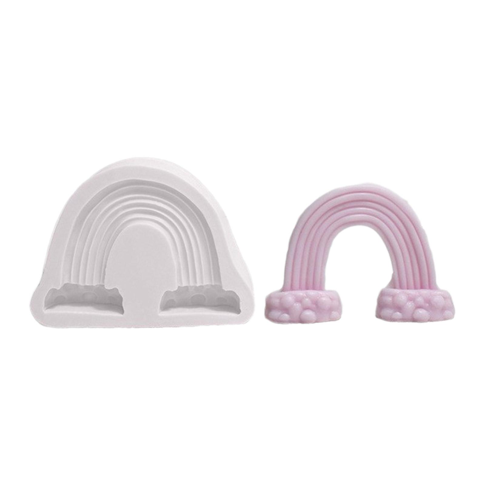 

Candle Moulds Rainbow Bridge Shaped Silicone Clay Mould Crafts Moulds Silicone Material Gift for DIY Hand-Making Lover B