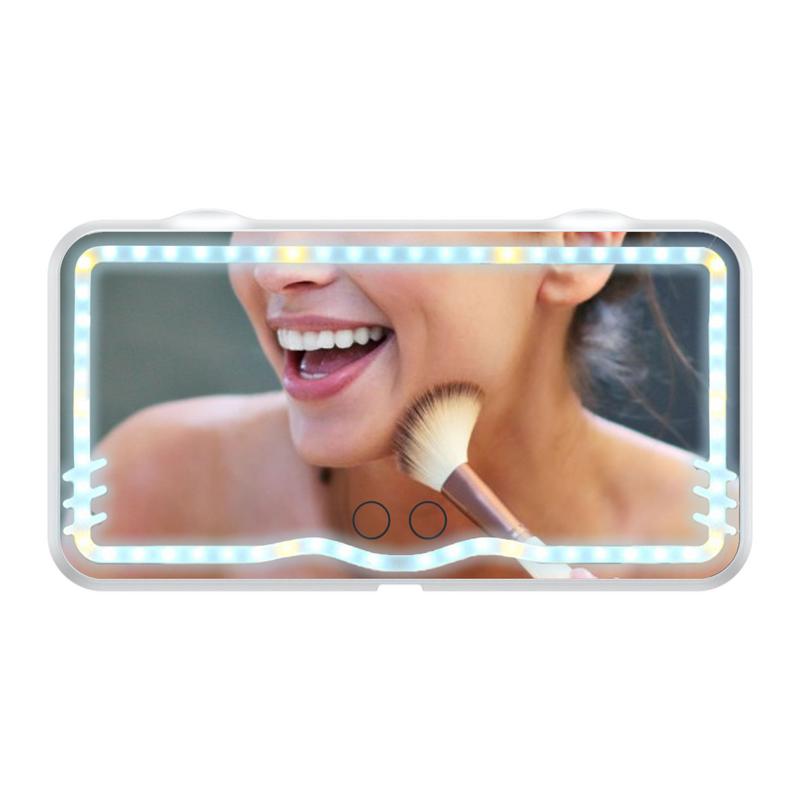 Car Sun Visor Vanity Mirror Rechargeable Touch On Screen LED Light Makeup Mirror Car Visor Lighted Mirror Sun Visor Mirror Vanit