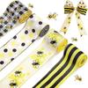 Bumblebees Ribbon 1 Roll Handmade Bowknot Wreath Stair Decorations Supplies for Child Adult DIY Making Supplies