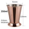 Durable Stainless Steel Rolled Mint Julep Cup 350ml Gold Cocktail Mug Silver Mint Julep Mug Kitchen