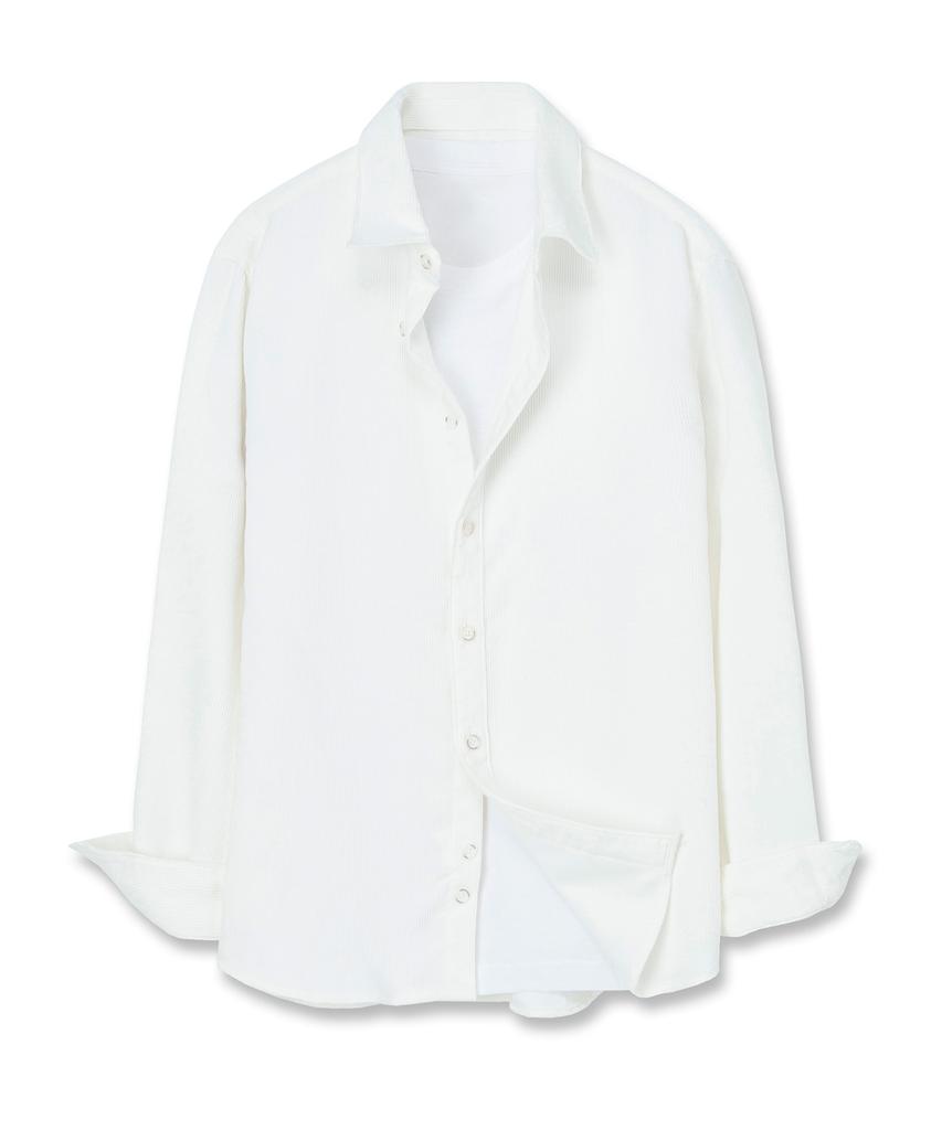 LXT Corduroy Straight Shirt [White]