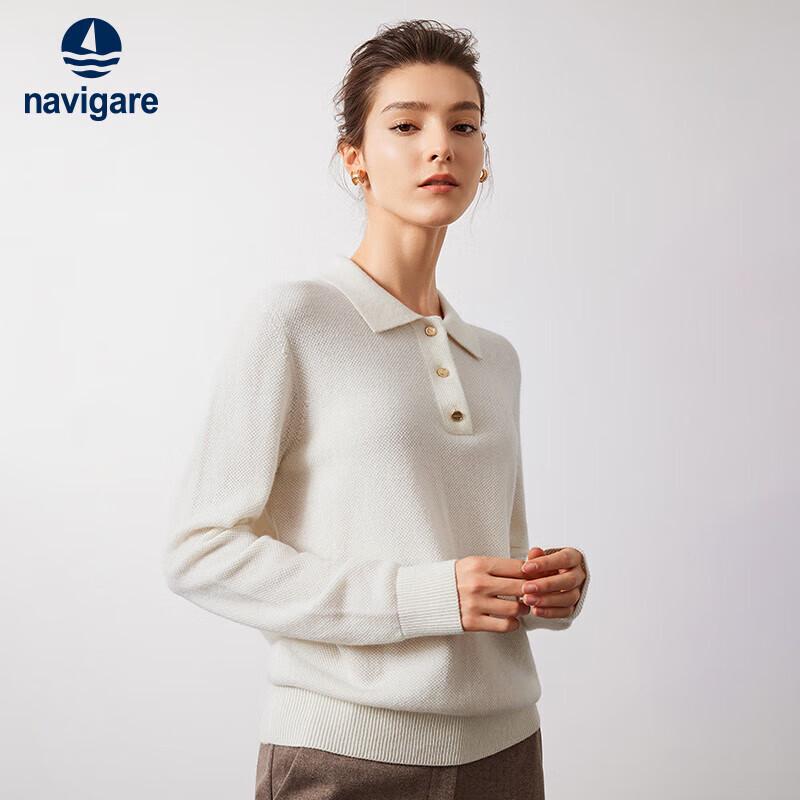 

Navigare Women s 100% Wool Embroidered Knit Sweater M