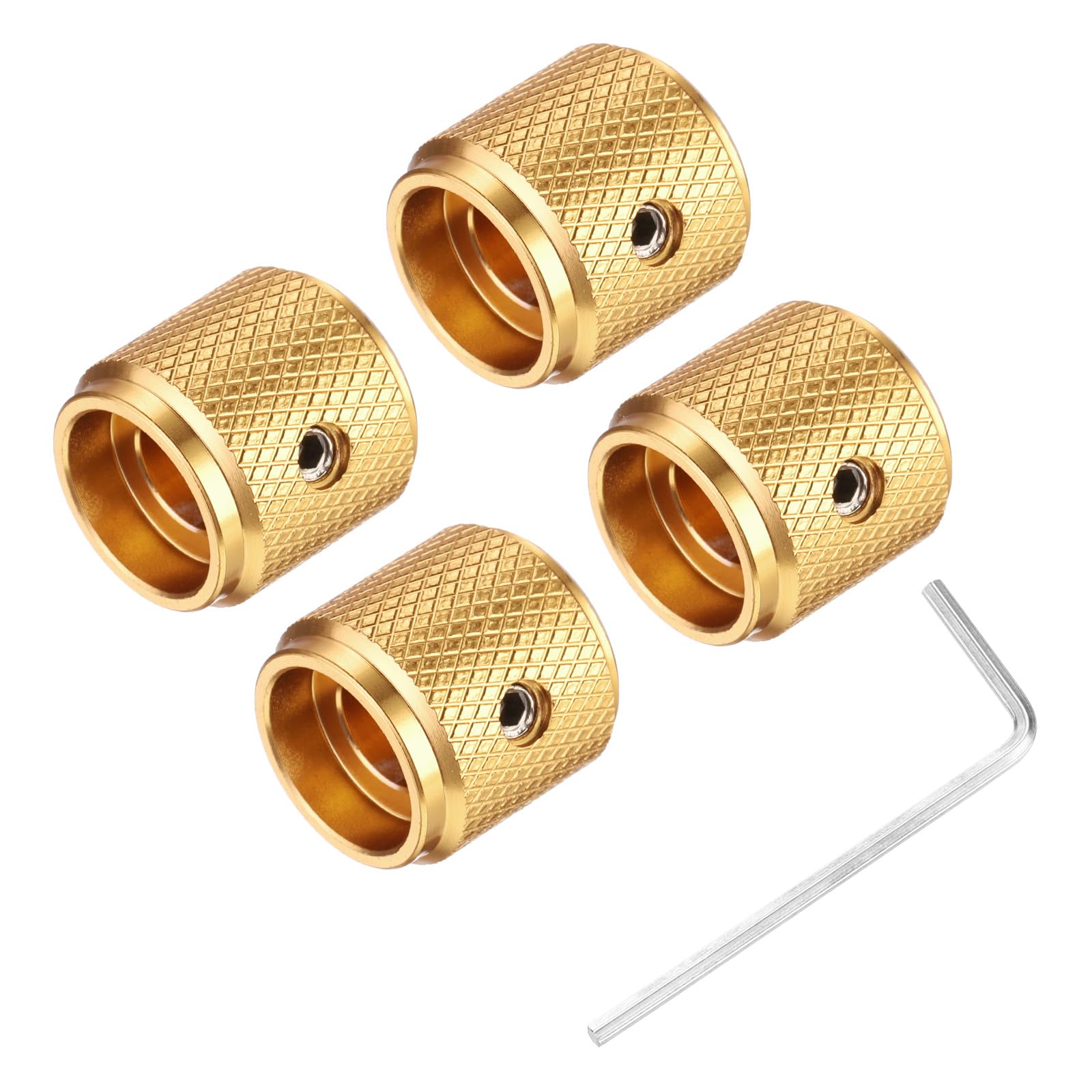 

uxcell 4pcs Guitar Knobs Metal Volume Tone Control Dome Knobs x Potentiometer Knobs with Set Screws for Electric Guitar Bass Gold 1/4 1/2 золотистый
