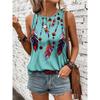 New Ethnic Style Tank Tops Dream Catcher 3D Print Women O-Neck Elegant Vest Off Shoulder Y2k Sleeveless Camisole Woman Clothing