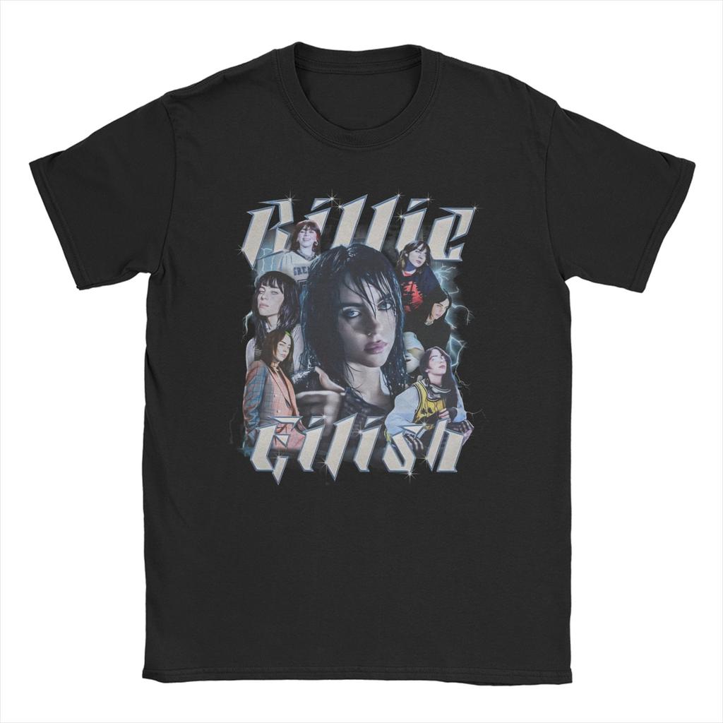 Amerikanisches Sänger T-Shirt für Männer Frauen BILLIEEILISH Baumwoll-T-Shirt Rundhals Kurzarm T-Shirts Klassische Kleidung