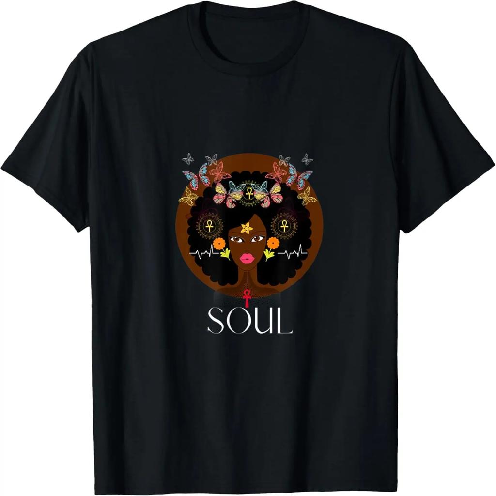 70s Funk Afro Soul Retro Vintage Design Afro Pick Ankh T-Shirt