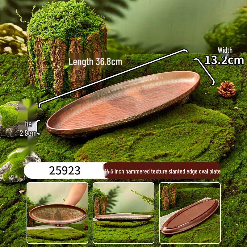 Melamine Plate for Gourmet Hot Pot, Barbecue & Shrimp: Mountain & Field Design