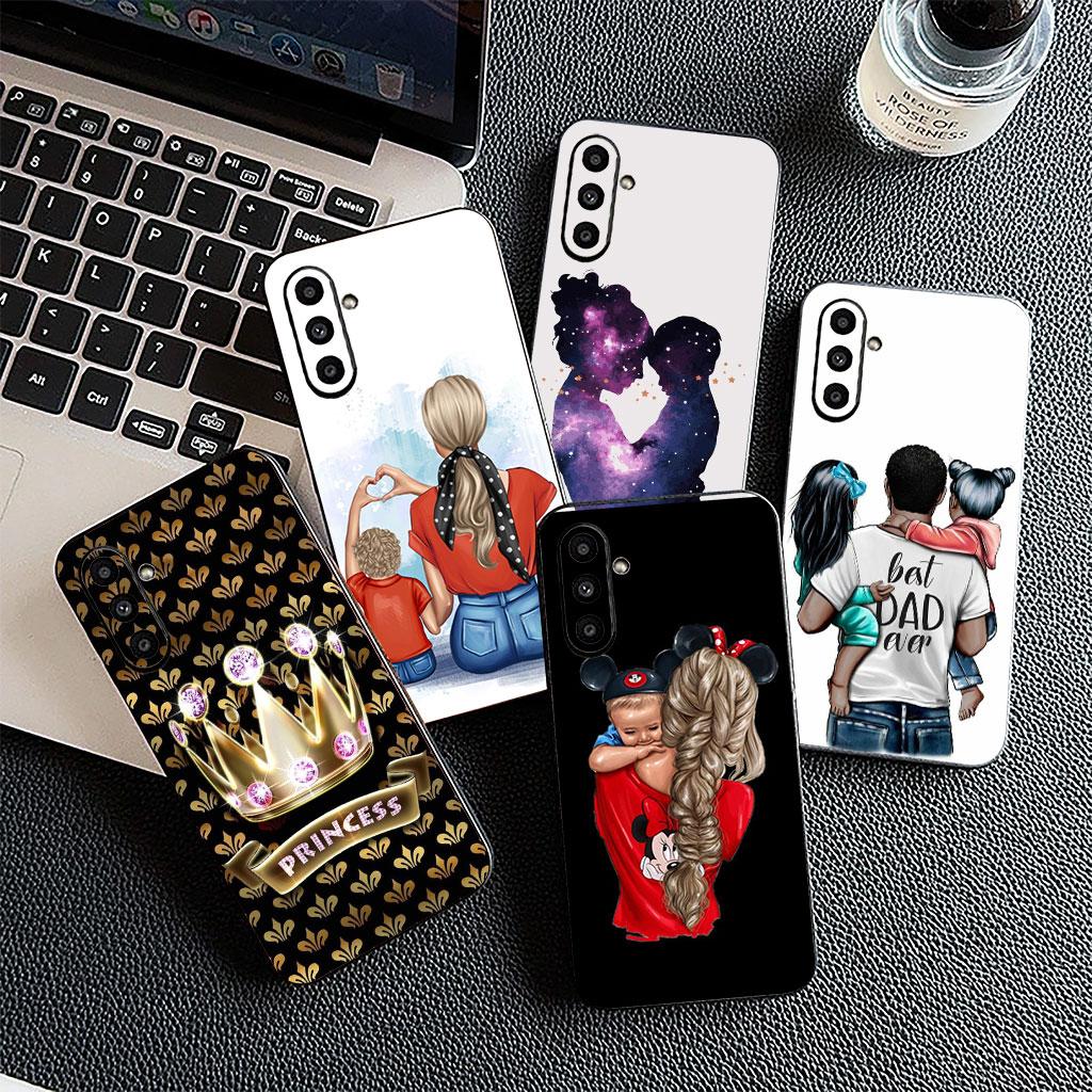 Cover for Samsung Galaxy A05 A06 A14 A50 A51 A52 A12 A13 A17 A70 A07 A25 A26 A56 A23 M53 Case Woman Baby Girl Mom Family Boy