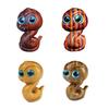 Miniature Wooden Snake Pendant Figurine Ornament 1.37" Cute Zodiac Snake Creative DIY KeyChain Pendant Decoration Holiday Gifts