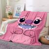 Fashion Animated Couple Blankets Cute Cartoon Pet Pattern Thin Blankets Flannel Portable Home Travel Office Blankets