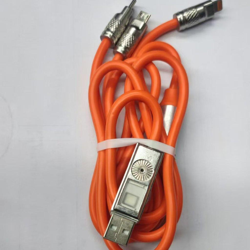 3-in-1 120W Thickened Fast Charging Cable for Apple, Huawei, and Android Devices