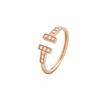 & Co.. T-Serie Diamantbesetzter Verstellbarer Ring Damenringe GRP07761