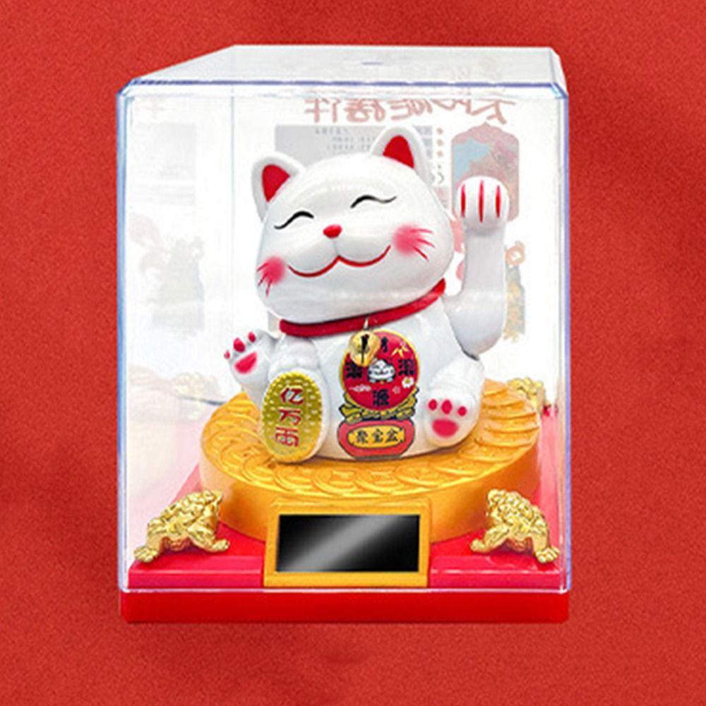 Wealth Welcoming Fortune Cat Waving Arm Car Decoration Automotive Interior Supplies  Office