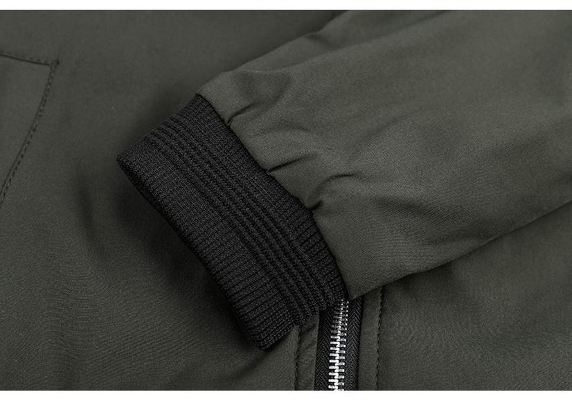 Men's Spring Autumn Baseball Collar Flight Jacket Casual Workwear