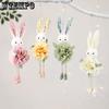 WTEMPO Easter Scene Decorations Easter Rabbit Doll Flower Pendants DIY Holiday Party Gifts Holiday Hanging Decorations